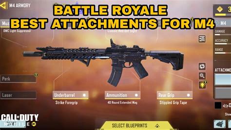 M4 Best Attachments For Battle Royale Match Cod Mobile - YouTube