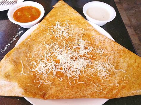 Cheese Mysore Dosa. Nice, crisp and hot dosa served with sambar and ...