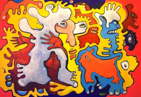 Peinture l'homme au cochon
