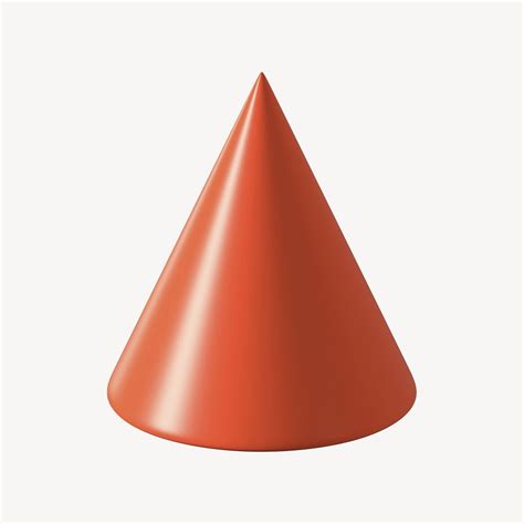 orange cone shape geometric premium psd rawpixel