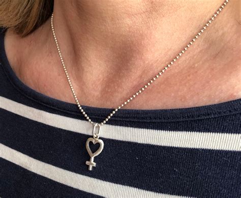 female symbol necklace venus symbol pendant woman symbol etsy