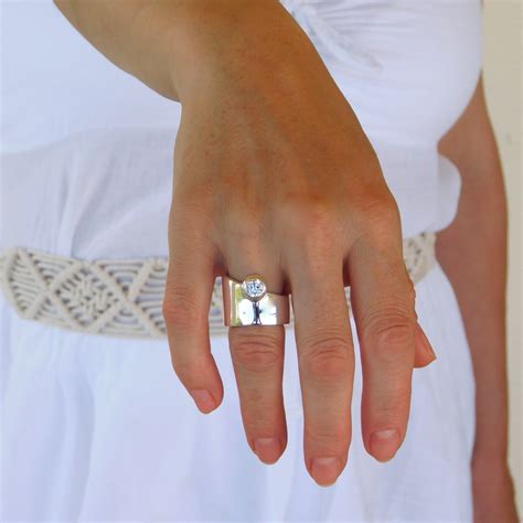 Wedding Band for Women Thick Band Engagement Ring Wide Band - Etsy