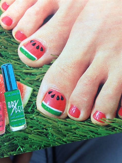 Summer ideas | Watermelon nails, Watermelon nail designs, Summer toe nails