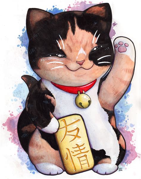 Maneki Neko Cat by DablurArt on DeviantArt