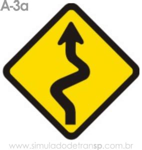 Placa De Advertência A-3a - Placas de trânsito de advertência comentadas – Simulado Detran SP