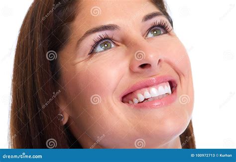 Beautiful woman smile. stock image. Image of glad, human - 100972713