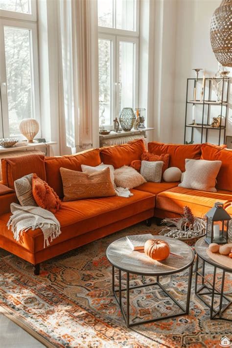 Sofas in Orange – Lebendige Farbtupfer im Wohnzimmer in 2024 | Living ...