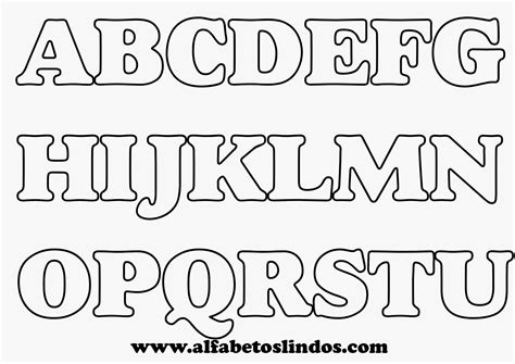 Alfabeto Molde De Letras Grandes Individuais Para Imprimir Pdf