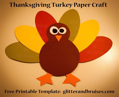 Turkey Template Printable Pdf - Printable Word Searches