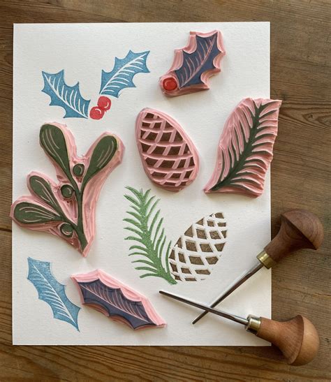 Festive Rubber Stamp Making - Inspire Makers