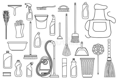 Cleaning Supplies Stock Illustrations – 9,903 Cleaning Supplies Stock ...