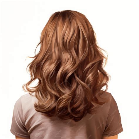 Premium Photo | Photorealistic Illustration Of Woman39s Back View With ...
