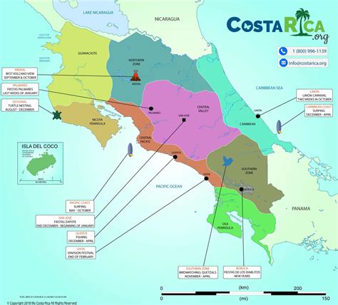 Karten von Costa Rica - Alle Karten, die Sie für Ihren Urlaub brauchen