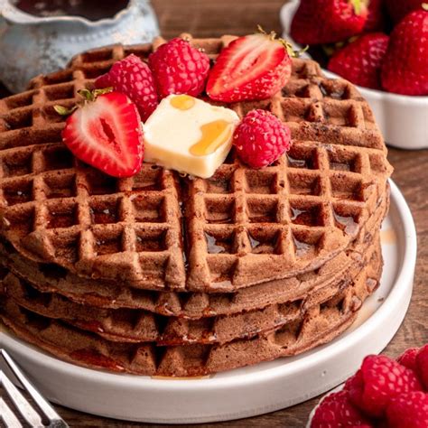 Chocolate Waffles - JoyFoodSunshine