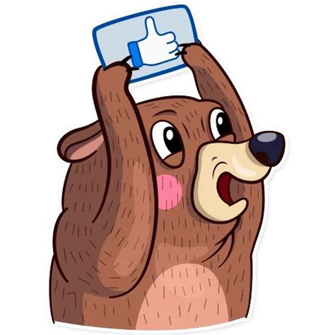 Набор стикеров для Telegram «Милый медведь»