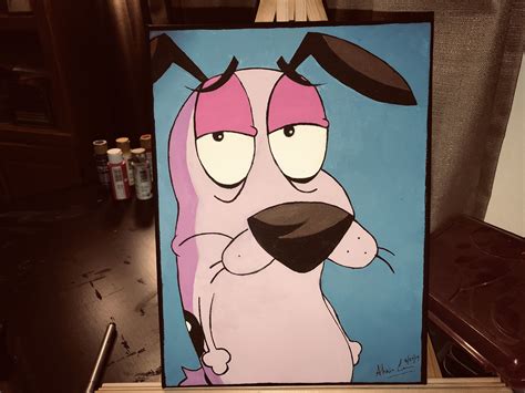Courage the Cowardly Dog Timelapse | Cute canvas paintings, Cartoon ...
