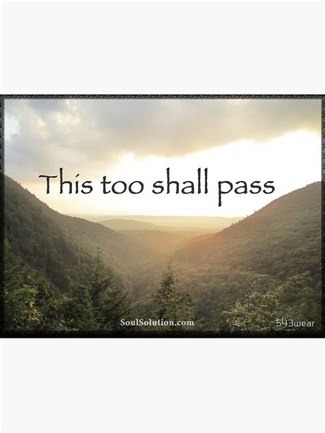 "This too shall pass" Art Print by 543wear | Redbubble