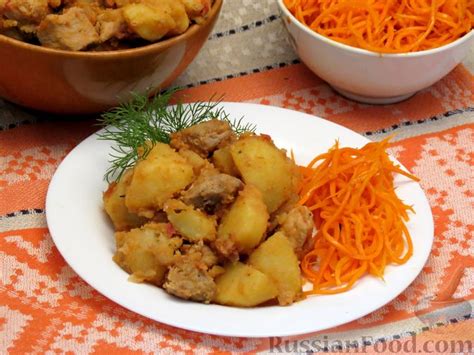 Рецепт: Жаркое по-домашнему из свинины с картошкой (в казане) на ...
