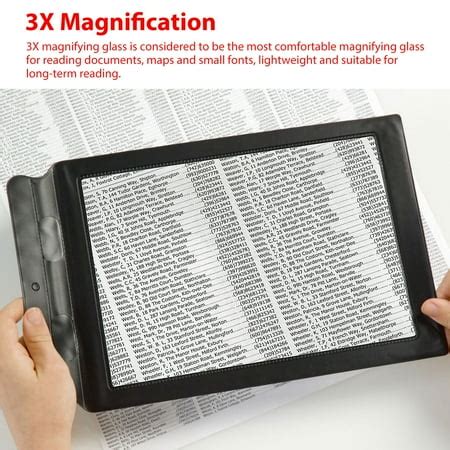 A4 Sized Page Sheet Magnifying Glass Reading Aid Lens , Hands-Free ...