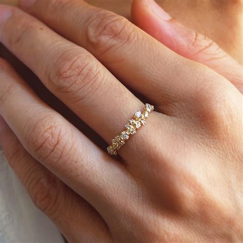 Diamond Cluster Garland Ring - R079 — N+A - Handmade Fine Jewelry in NYC