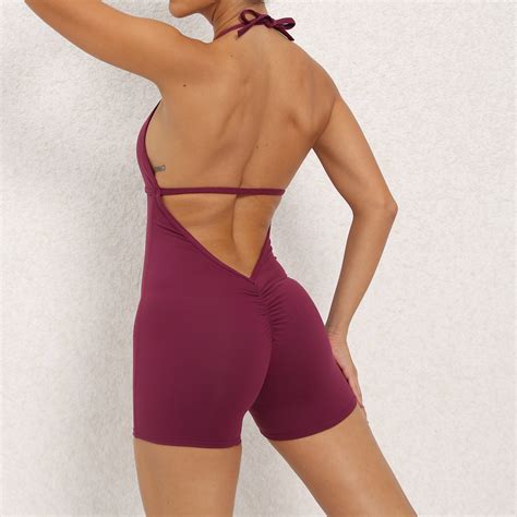 High Quality Custom Butt Lifting Women Strappy Backless One Piece