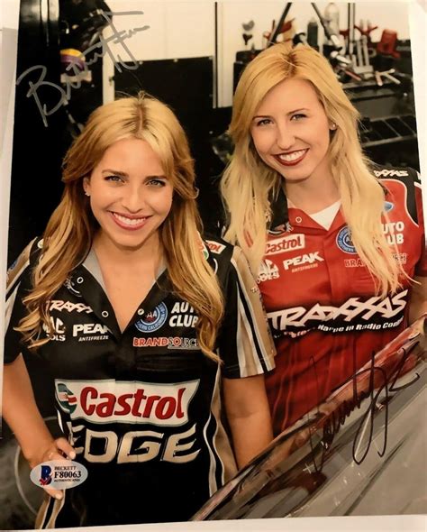 Brittany Force and Courtney Force autographed NHRA 8x10 photo BAS