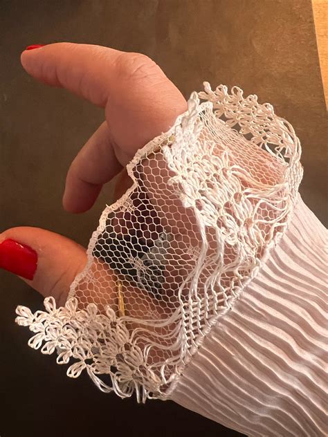 Long Wedding Gloves, Fingerless Bride Gloves, Embroidery Detail Arm