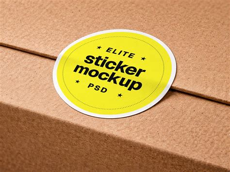 corrugated box  sticker mockup psd good mockups