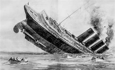 In American History: Sinking of Lusitania