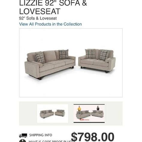 Bob's Furniture Lizzie Grey Sofa and Loveseat - AptDeco