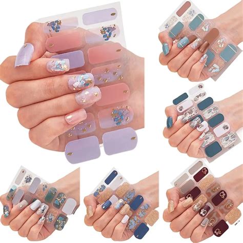 Гелевые полоски для ногтей, 1 лист/14 шт | AliExpress