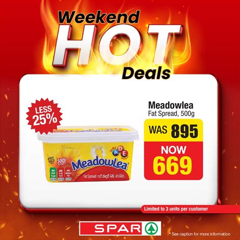 Spar Supermarket offers - Meadowlea Fat Spread