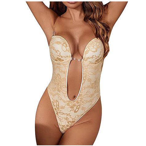 JGTDBPO One-Piece Underwear Fashion Bodysuit Chest Cushion Comfortable