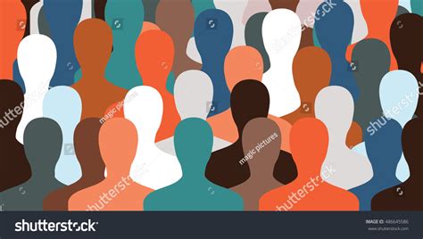 horizontal vector illustration big number people stock vector royalty