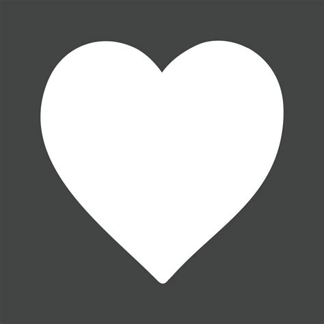 Single Heart Glyph Inverted Icon 14383168 Vector Art at Vecteezy
