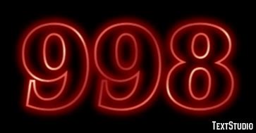 998 Text Effect and Logo Design Number
