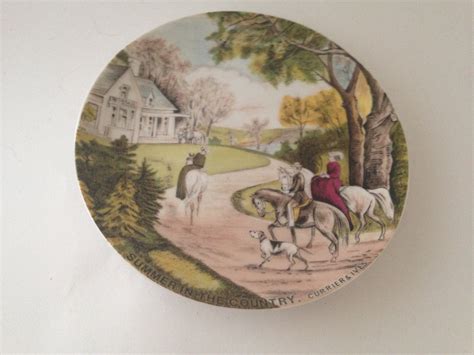 Currier & Ives Plates Set Three Seasons - Etsy