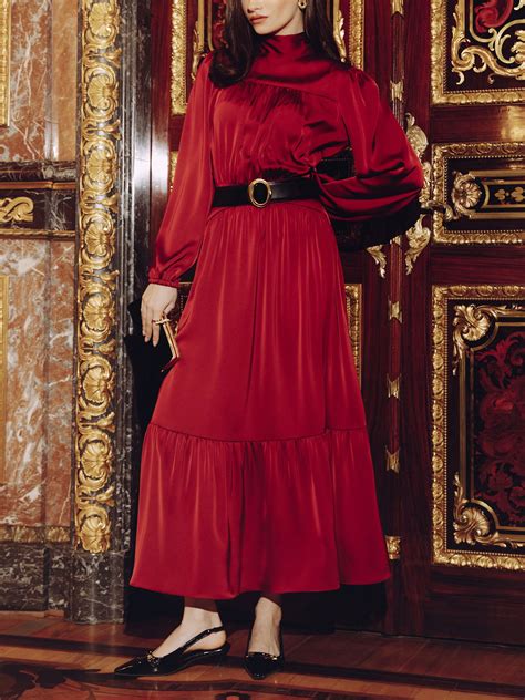 Платье макси с мелкими сборками :: LICHI - Online fashion store