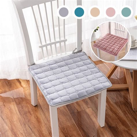 chair pad soft square solid color washable students office chair