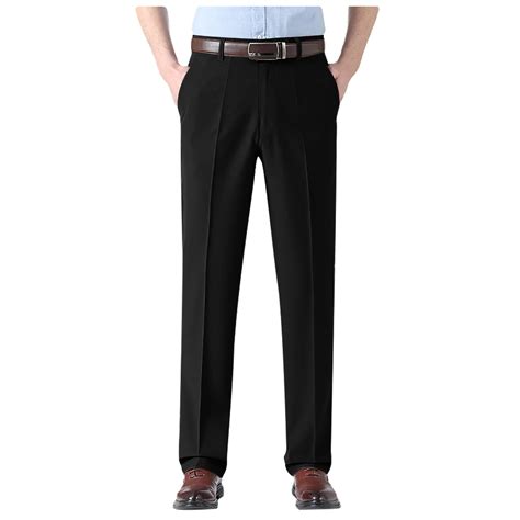 ZHUASHUM Men Pants Mynx Hidden Expandable Waistband Classic Fit Front