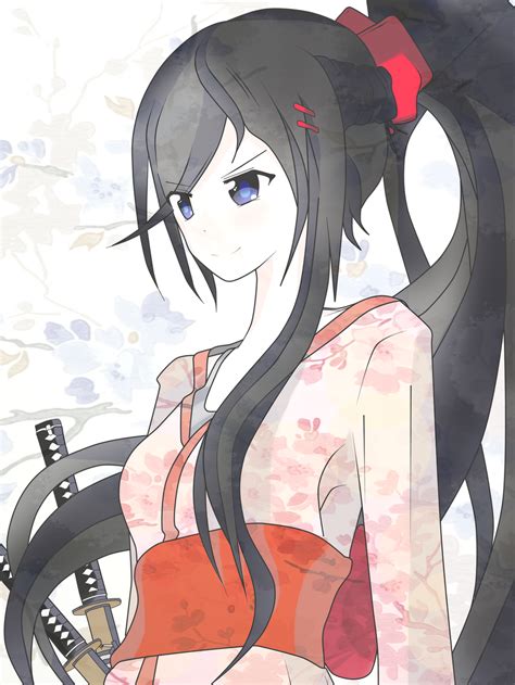 Japanese Kimono Samurai Girl by kyaandkyun on DeviantArt