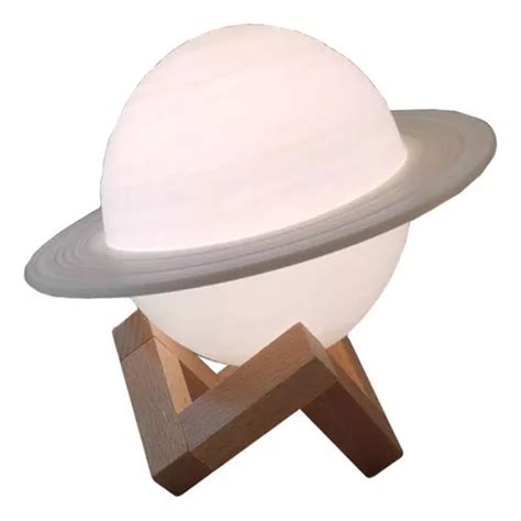 Luminária Saturno - Luminária Saturno 3d Led Abajur Noturno Com Suporte Usb | Parcelamento ...