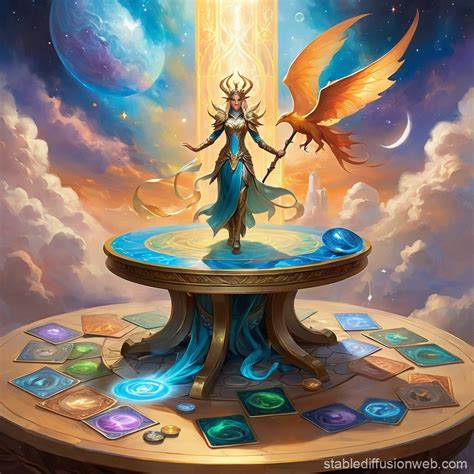 magic  gathering art piece stable diffusion