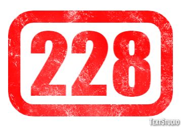 228 Text Effect and Logo Design Number
