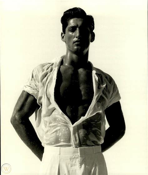 1988 Original HERB RITTS Male Model Tony in all White Wet Photo Art