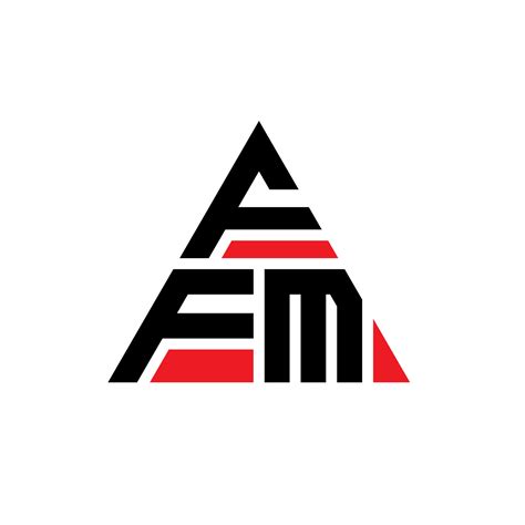 FFM triangle letter logo design with triangle shape. FFM triangle logo