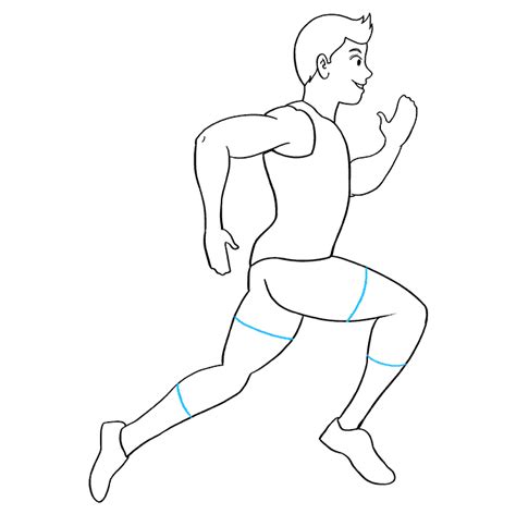 how to draw a person running easy