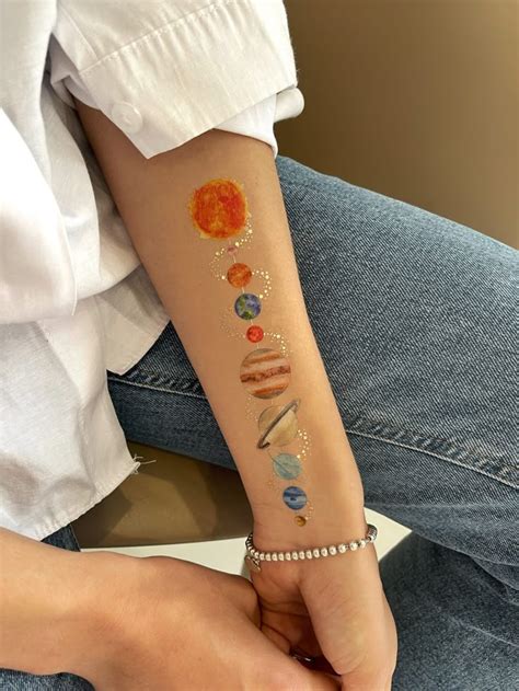 Временное тату "Парад планет": купить в Arley Sign! | Creative tattoos ...