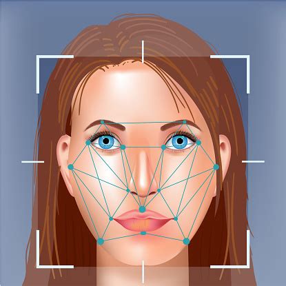 Konsep Sistem Pengenalan Wajah Pengenalan Wajah Pemindaian 3d Ilustrasi ...