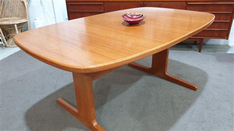 retro teak dining kitchen table large hilton  main